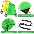 thumbnail image 2 of 2 Pcs Drawstring Backpack Bags Sports Cinch Sack String Bags Yellow Light Green Drawstring Gym Bag Draw String Backpack Bulk Swimming String Bags, 2 of 5