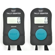 GOGO 2 PCS Digital Tally Counter Electronic Hand Held Clicker Sports Counter Add/ Subtract Manual Clicker