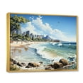 thumbnail image 2 of Designart "Rio s Copacabana Beach I" Nautical & Beach Floater Framed Canvas Print, 2 of 7