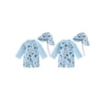 thumbnail image 2 of Loicainy Baby Toddler Boys Long Sleeve Swimwear 3 6 12 18 24 Months 2T 3T Casual Marine Animal Print Zipper Rash Guard Swimsuit and Hat Beachwear Bathing Suit, 2 of 9