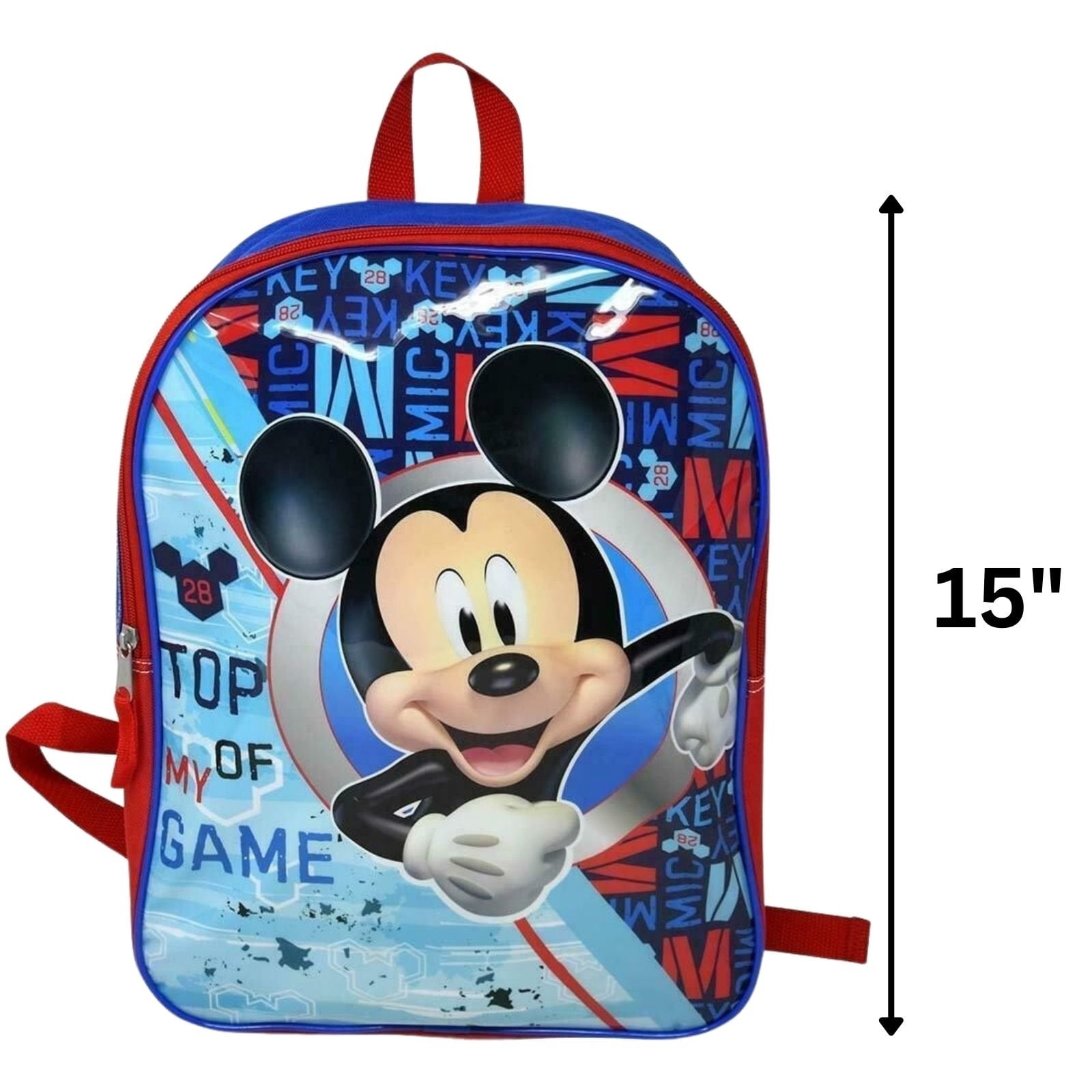 FAST FORWARD NWT Mickey Mouse Black Blue Red Yellow Full Size School Backpack Disney Mickey Mouse 16 main image 2