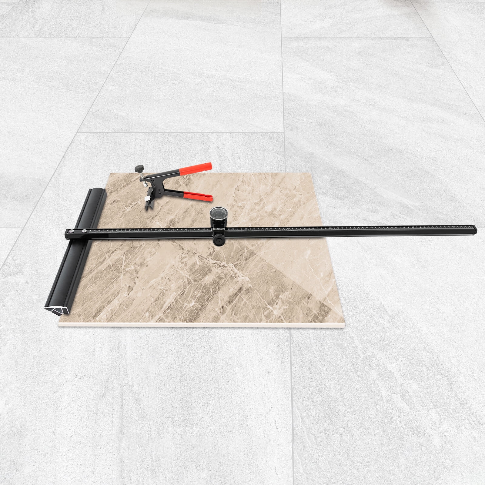 36" Manual Tile Cutter Cut Glass Ceramic Porcelain Blade Cutting Tool 900mm Black for Home Decoration