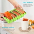 thumbnail image 2 of Silicone Freezer Tray With Lid - Silicone Freezer Food Molds- Large Ice Cube Tray,Silicone Freezer Container,Freeze & Store Soup, Sauce, Broth,Leftovers - Makes 4 Perfect 1 Cup 2Pack-Fruit Green, 2 of 7
