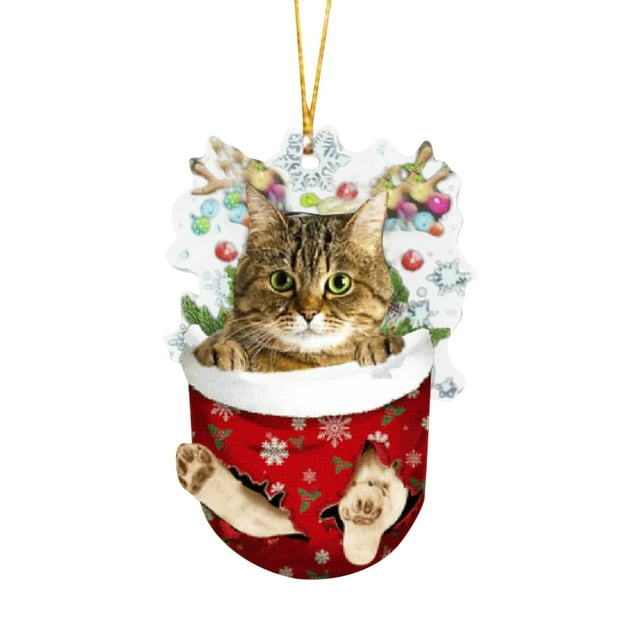 Teissuly Christmas Decorations, Funny Christmas Tree Decorations for Pet - Gifts for Pet Lovers - Cute Stockings Cats Christmas Tree Teissuly WER202310164621