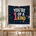 thumbnail image 5 of Chalkboard You'Re Letters with Sketchy Numeral Right Kind, Mystical Fantasy for Space Lovers, Galaxy Room Decor, Valentine'S Day Gift, Tapestry Wall Hanging for Bedroom and Dorm, 5 of 7