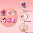 thumbnail image 4 of Fake Press on Nails for Kids, Kids False Nails Children Artificial Fake Nail Tips Pre Glue Full Cover Short Nails for Girls Kids Teens Nail Art Decoration, 4 of 6