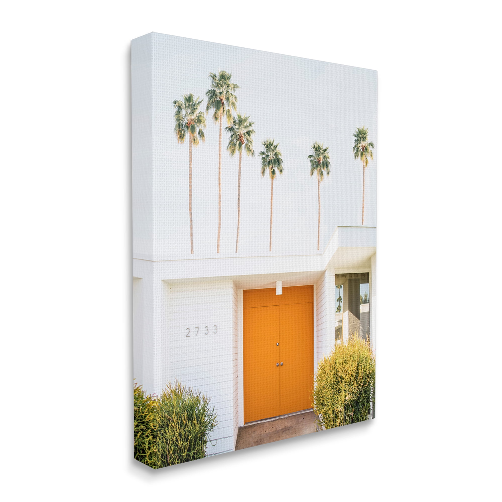 Stupell Industries Palm Springs Orange Door Botanical & Floral Photography Gallery Wrapped Canvas Print Wall Art, 16 x 20