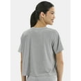 thumbnail image 3 of Athletic Works Women's ButterCore Cropped Tee with Short Sleeves, Sizes XS-XXXL, 3 of 6