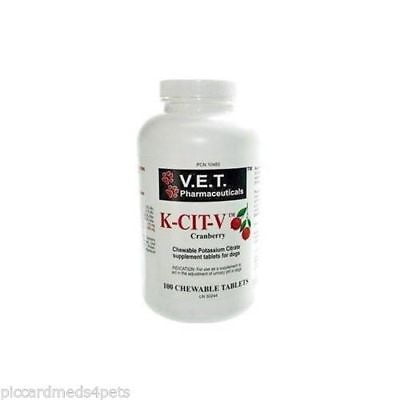 K-Cit-V Potassium Citrate Plus Cranberry Chew 100 tabs UTI Lower PH in (Best Way To Lower Potassium Levels)