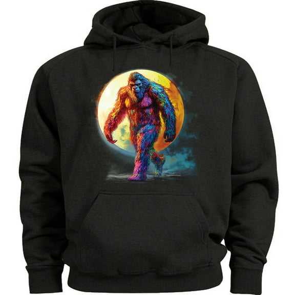 Sasquatch Moon Bigfoot Hunter Funny Hoodie Sweatshirt Clothing Accessories Gifts Mens