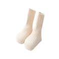 thumbnail image 2 of Kmbangi Boy Girl Knit Ribbed Socks Solid Color Letter Ankle Length Breathable Socks, 2 of 8
