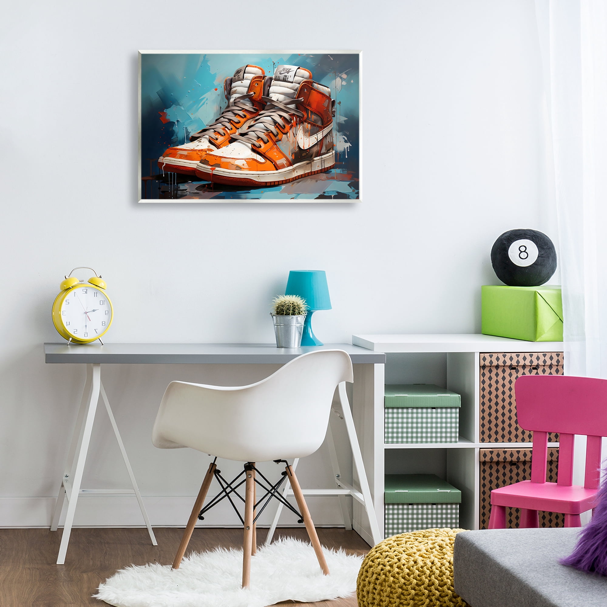 Stupell Industries Red & White Sneakers Splash Wall Plaque Art, design by Creative Studio
