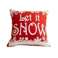 thumbnail image 2 of PEONAVET Polyester Pillowcase Christmas Pillowcase Christmas Tree and Christmas Snowflake Embroidery Pillowcase About 18 X 18 Inches Suitable for Christmas Decoration Home Decoration, 2 of 6