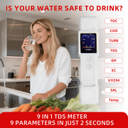 Envig Gen4 Digital Drinking Water Tester | TOC, COD, TDS, TURB, UV254, GH, EC, SAL, TEMP 9-in-1 | Organic Contamination, Salinity, Turbility | Lab Grade | Well, Tap, Pool & Outdoor Water Quality