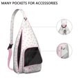 thumbnail image 2 of Geometric Bohemian Sling Backpack - Abstract Floral Shoulder Bag, Fashionable Travel Pack, 2 of 4