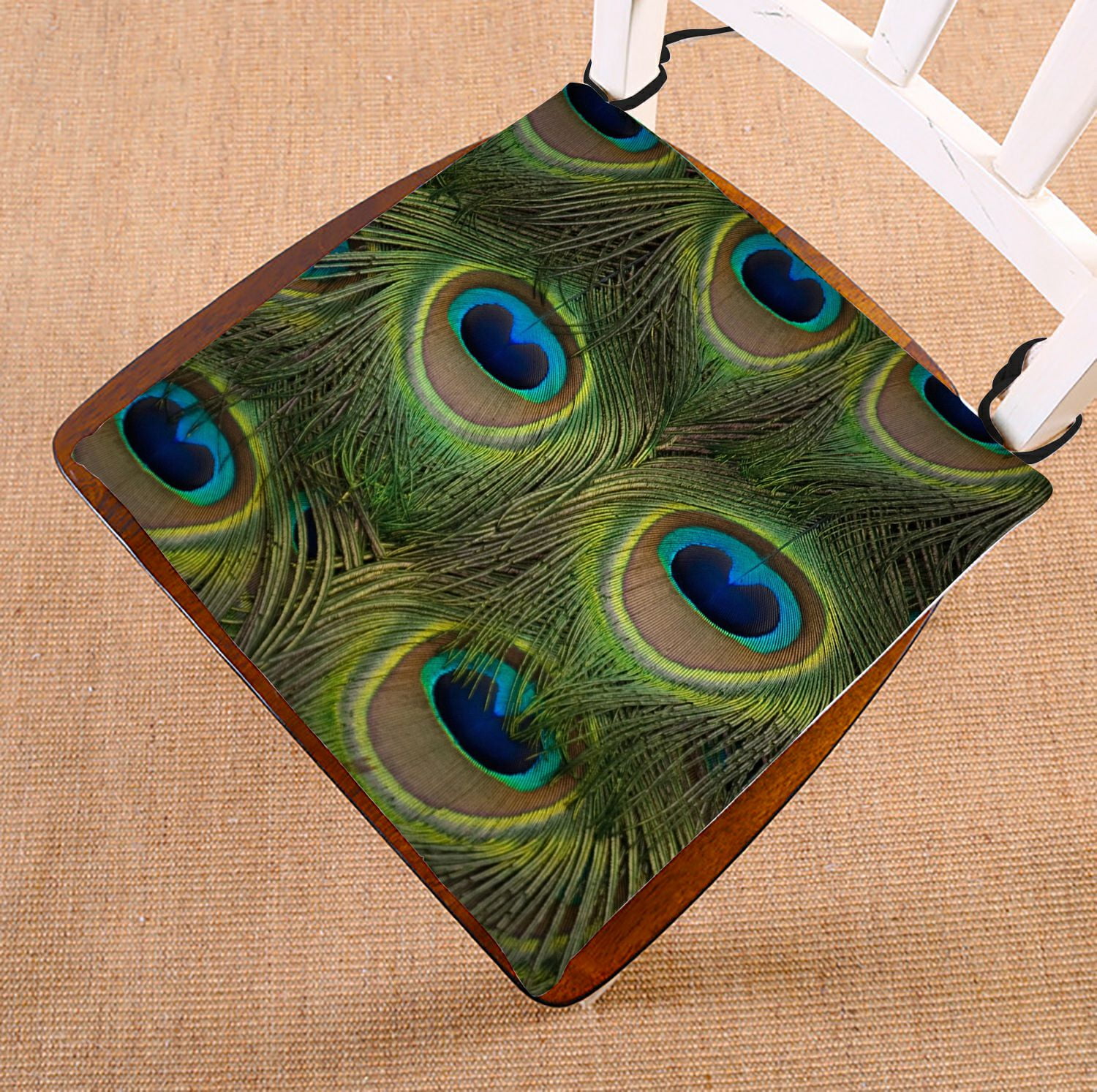 ZKGK Peacock Feathers Seat Pad Seat Cushion Chair Cushion Floor Cushion