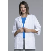 Cherokee Professionals Women Medical Scrubs Lab Coats 29" 3/4 Sleeve 2330, XS, White
