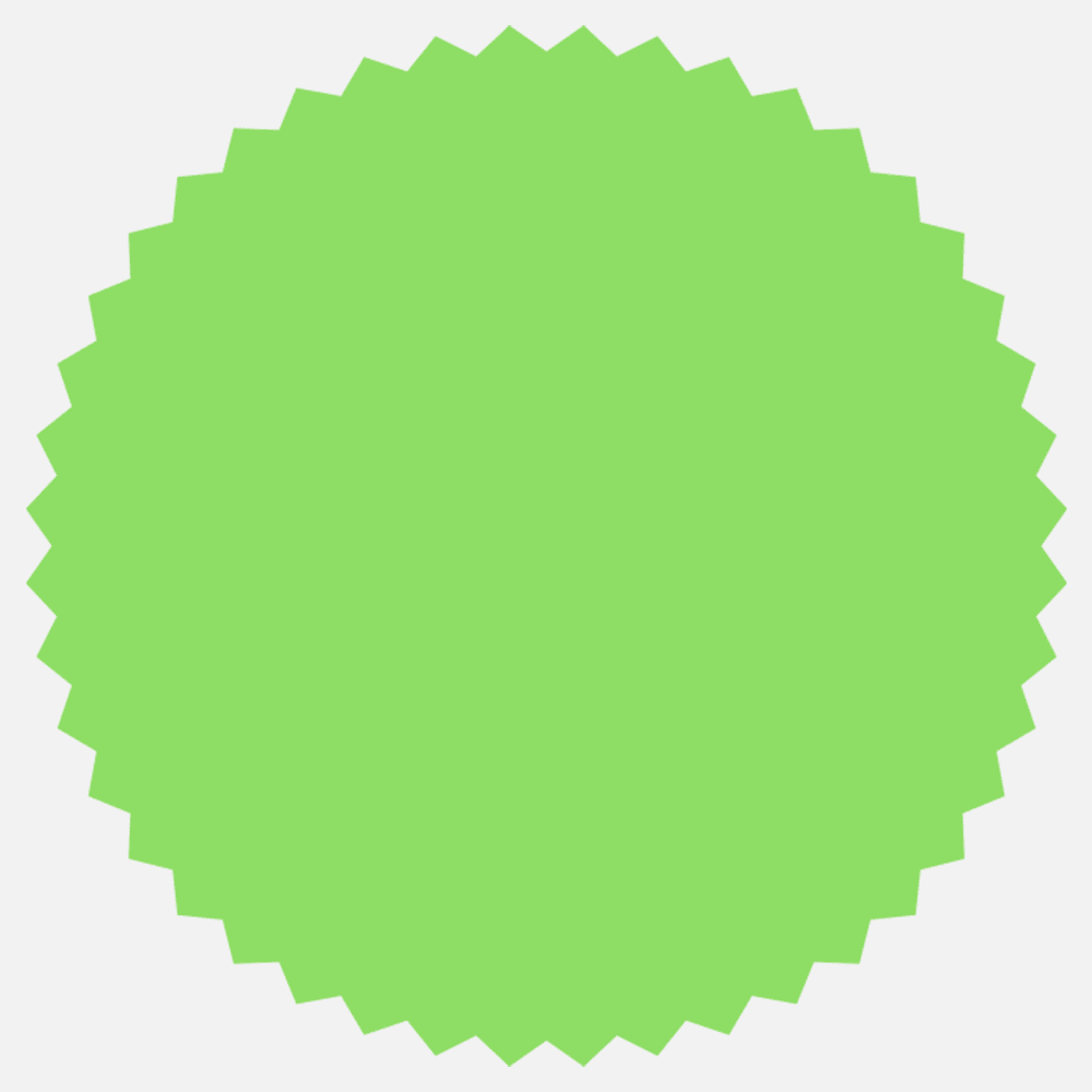JAM Paper Standard Label Rolls, Burst, 2.25 Inch Seal, Neon Green, 125 Labels/Roll