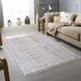thumbnail image 1 of Casavani Natural Cotton Hand Woven Area Rugs, Blue 4x4 feet, 1 of 6