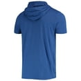 thumbnail image 3 of Men's New Era Heathered Royal Los Angeles Dodgers Hoodie T-Shirt, 3 of 3