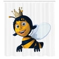 thumbnail image 3 of Ambesonne Queen Bee Shower Curtain, Mother of the Colony, 69"Wx84"L, Earth Yellow Royal Blue, 3 of 3