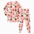 thumbnail image 6 of sdbrld Unisex Toddler Kids Christmas Matching Pajamas Outfit Sets for Boys Girls Holiday Sleepwear Top and PJs Pants 2Pcs Sets Pink Sizes 3-4 Years, 6 of 9