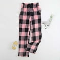 thumbnail image 2 of Hpapadks Women's Pants Winter Warm Plaid Flannel Casual Elastic Waist Pajama Pant Womens Slacks Pink S, 2 of 5