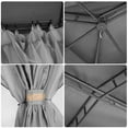 thumbnail image 6 of HOTEEL Heavy Duty 12X20 Outdoor Patio Gazebo with Mosquito Netting Curtains,Double-Roof Canopy Tent Gazebo for Parties,Backyards,Gardens,Gray, 6 of 13