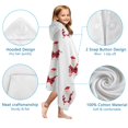 thumbnail image 7 of White Christmas Santa Pattern Hooded Bath Towel，60"x35" for Ages 3 To 12 Kids, Quick Dry Lightweight Soft Microfiber Hood Beach Towel Cover Up for Kids, 7 of 7