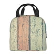 thumbnail image 3 of Lsque Hardwood Print Insulated Lunch Bag with Thick Aluminum Foil Lunch Tote Bag with Front Pocket for Men and Women, Ideal for Work, School, Picnics, and Travel, 3 of 8