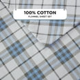 thumbnail image 7 of Regency Heights Twin XL Size Cotton Flannel Sheet Set, 3-Piece Flannel Bed Sheets Twin XL, 100% Cotton Bed Sheets Set with Deep Pocket, Blue Plaid, 7 of 7