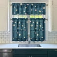 thumbnail image 3 of Floral Rustic Curtains 36 Inch Short - 3 Panel Boho Farmhouse Set with Vintage Botanical Design, Rod Pocket Window Treatment for Country Kitchen, 3 of 6