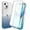 Blue, variant on for iPhone 13 Gradient Clear Case with Built-in Screen Protector, Crystal Clear Not Yellowing Case for iPhone 13, Scratch Resistant Military Grade Shockproof Phone Cover, Blue