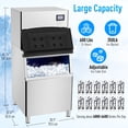 thumbnail image 2 of Garvee Stainless Steel Split Commercial Ice Machine 550Lbs/24H with 350Lbs Storage, Includes Water Filter, Drain Pipe, 2 of 7