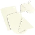 thumbnail image 1 of Raspador de masa de plástico de 3 piezas: raspadores de masa, herramienta para alisar pasteles Raspador de masa LingWen 1327533400411, 1 of 1