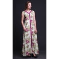 thumbnail image 3 of Bimba Robe Longue Florale pour Femme, Fête, Col en V, Fente avant, Sans Manches, Maxi, Très Petit, 3 of 5