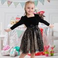 thumbnail image 5 of Ardorlove Kids Girls Long Sleeve Velvet Tulle Dress Square Neck Tutu Princess Dress for Wedding Birthday Commemorative Day Party, 5 of 7