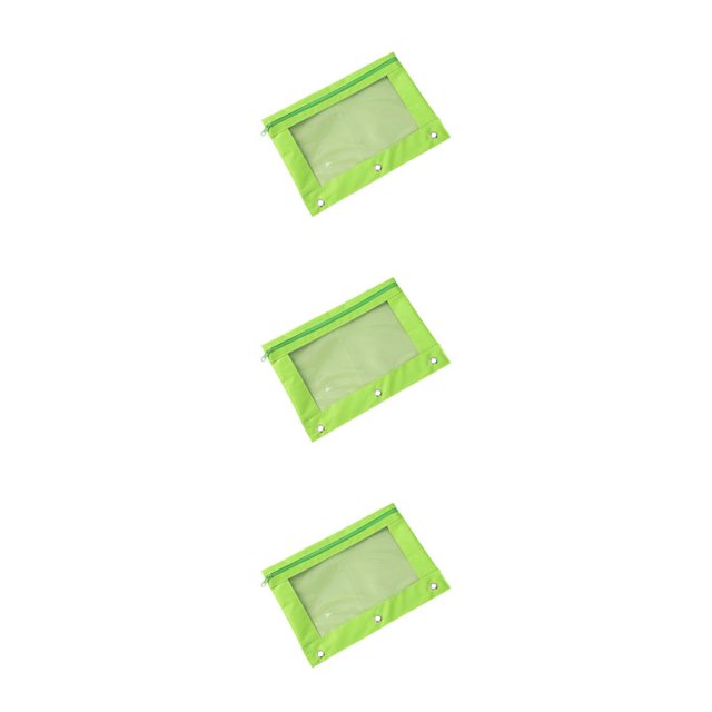 Transemion Easy To Carry And Organize Documents With Stylish Pouch Easy To Organize Items Fluorescent Green 3Set