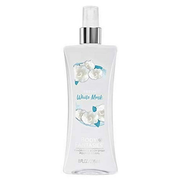 Body Fantasies Signature Fragrance Body Spray, Fresh White Musk, 8 Fluid Ounce
