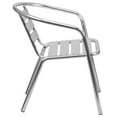 thumbnail image 5 of BizChair 4 Pack Heavy Duty Commercial Aluminum Indoor-Outdoor Restaurant Stack Chair with Triple Slat Back, 5 of 12