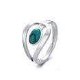 thumbnail image 2 of Qarigey Anillos Joyas Turquesa Plata Moda Mujer Antiguo Piedra Adornos Piedras preciosas Boda Elegante Lujo Aniversario Ropa, zapatos y accesorios Miscelánea diez Qarigey AP016468-05, 2 of 6