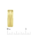 thumbnail image 4 of Men's Beveled and Satin Center Ring in Yellow Tungsten by Brilliance Fine Jewelry - Wedding Band, 4 of 5