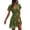 Z006_Green, variant on V Neck Aline Dresses for Women Flowy Flora Short Sleeve Mini Dress Summer Casual Wedding Guest Sundress