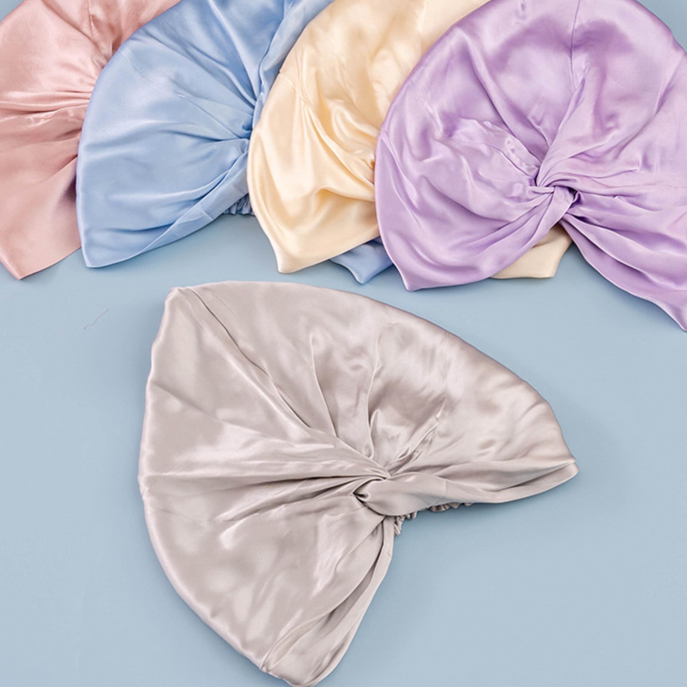 100% Mulberry Silk Reversible Sleep Bonnet – 22 Momme, Double-Layer Hair Wrap & Night Cap for Women