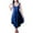 Blue, variant on FAIWAD Womens Satin Nightgowns Sleeveless V Neck Chemise Nightshirts Comfy Soft Embroidered Homewear Nightdress