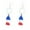 B, variant on BNNG Trendy Tassel Drop Earrings Independence Day Earrings With Red White Blue Flag Creative Festival Memorabilia Accessories Rose Gold Drop Earrings