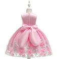 thumbnail image 5 of Sopiago Toddler Girls Dress Embroidery 3D Flower Girl Dresses Wedding Birthday Party Gown Princess Dresses for Girls Sleeveless Tutu Pageant Dress Pink,3-4 Years, 5 of 7