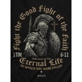 thumbnail image 2 of Kerusso Unisex Short Sleeve Casual T-Shirt, Fight The Good Fight, Black, XL, 2 of 8