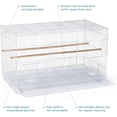 thumbnail image 3 of HomeStock Medieval Moods Flight Bird Cage with Castle-Inspired Design, Spacious Interior, Durable Construction, and Ample Room for Birds to Fly, Play-Color:White, 3 of 7