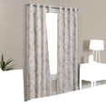 thumbnail image 5 of Eclipse 100% Blackout Curtain, Larissa Leaf Grommet Curtain, 84 In Long x 50 In Wide, Botanical Print, Linen, 5 of 7